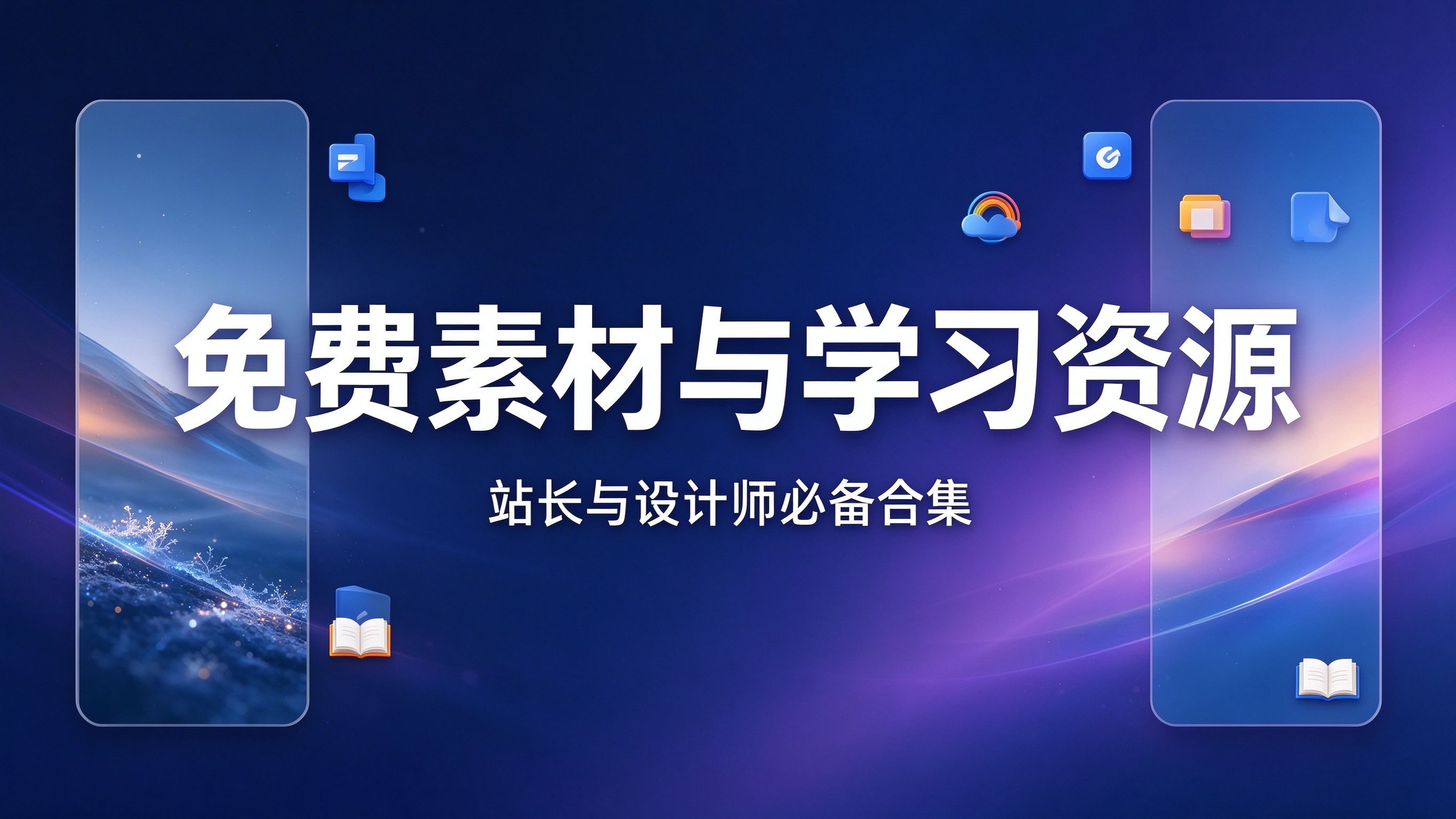 站长与设计师必备：免费素材、图标、字体和学习资源合集