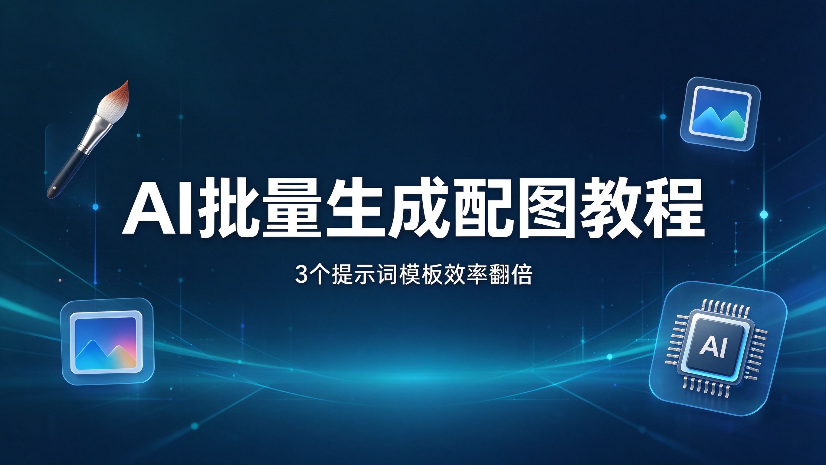 用AI批量生成网站文章配图：3个提示词模板让效率翻10倍封面图