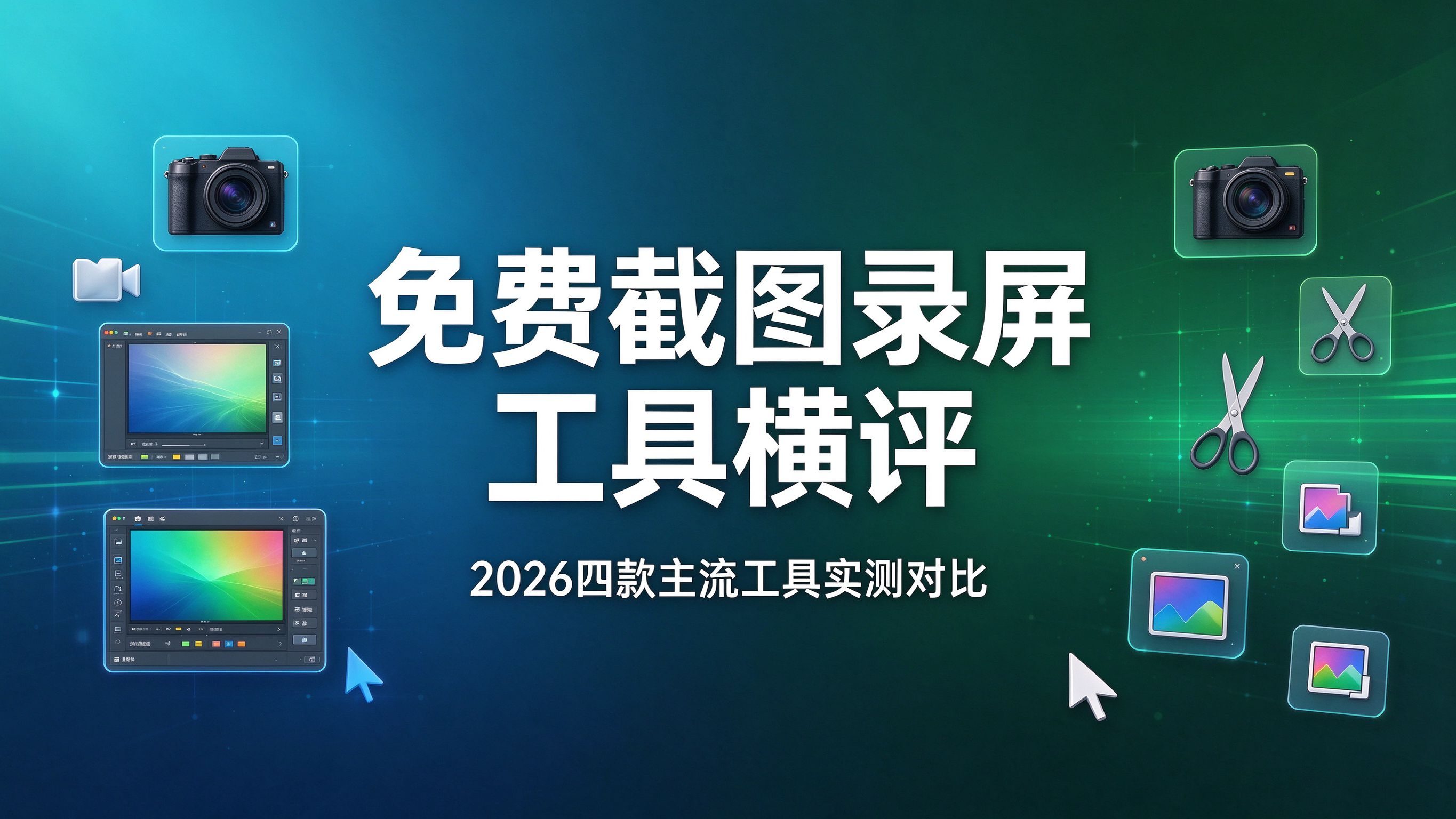 2026免费截图录屏工具横评：Snipaste、ShareX、PixPin、Flameshot怎么选
