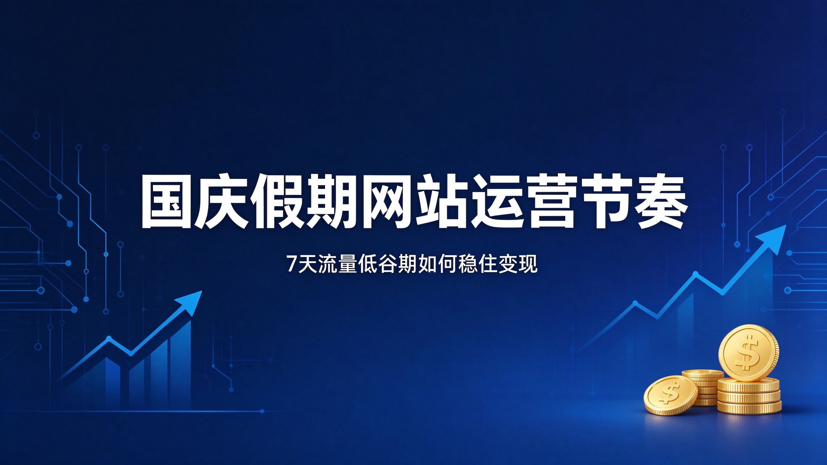 国庆假期网站运营节奏：7天流量低谷期如何稳住变现封面图