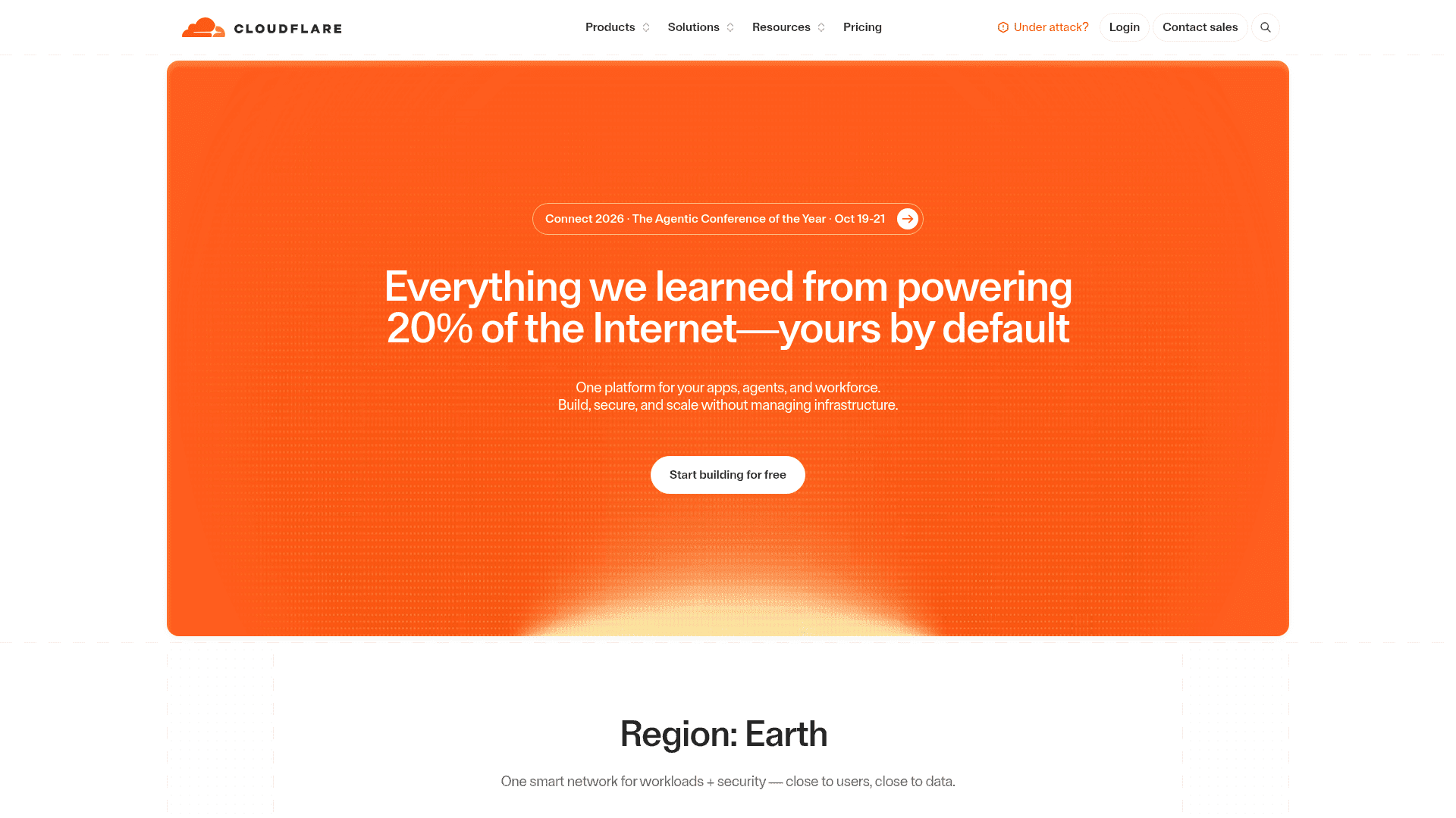 Cloudflare: Build for the agent era网站截图