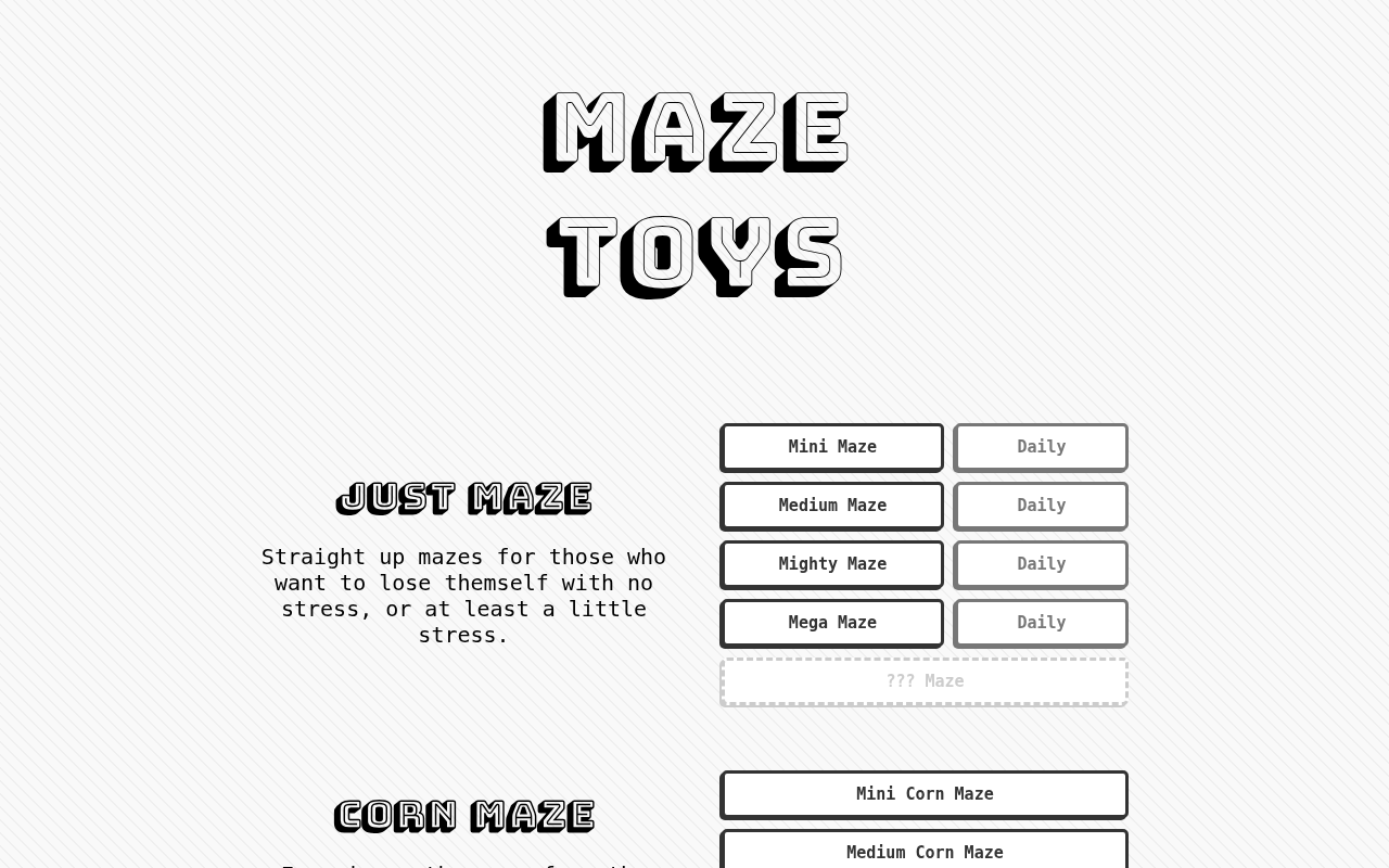 Maze.toys网站截图
