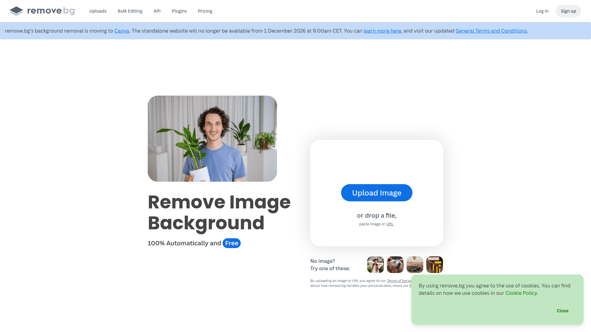Remove.bg网站截图